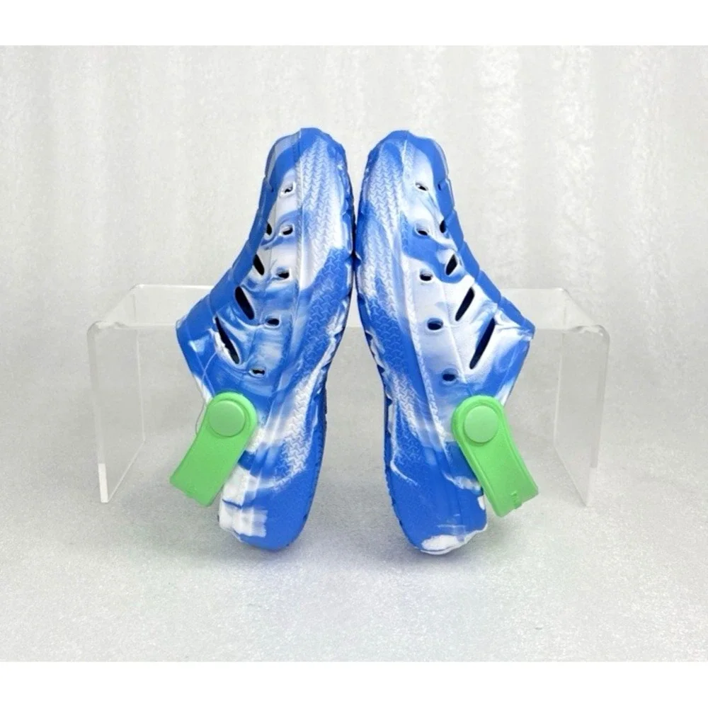 Rugged Shark Eva Clogs Lightweight Slip on Blue Green Toddler Boys Size 8 NEW